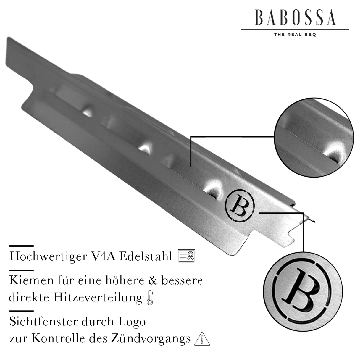 BABOSSA Flammschutzblech, Enders Kansas, Grillzubehör, Detailansicht 3