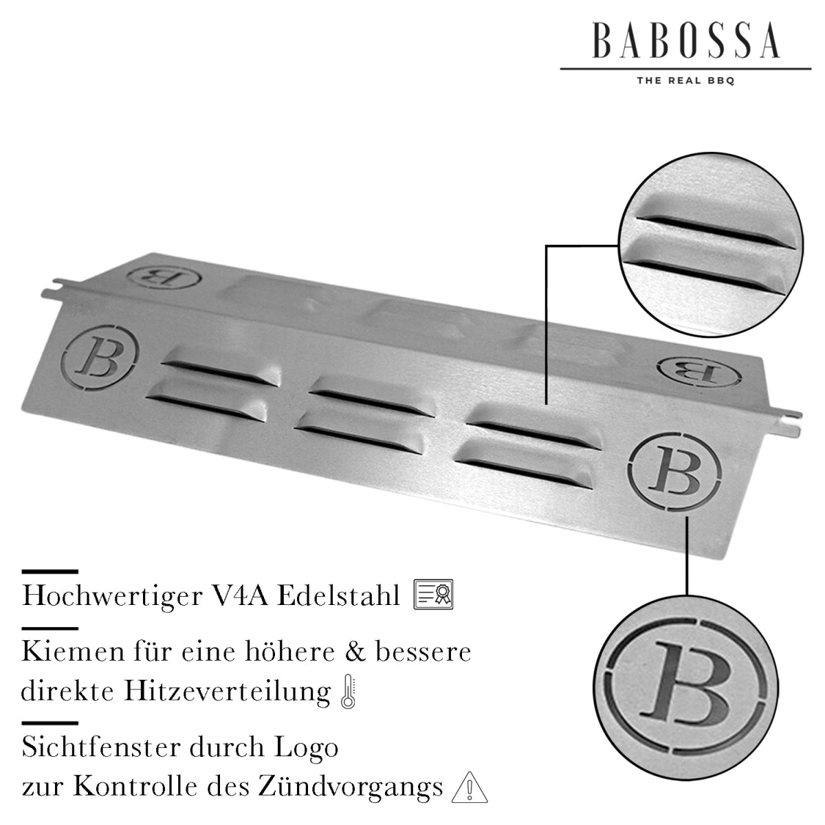 BABOSSA Flammschutzblech, Broil King Regal & Imperial, Grillzubehör, Detailansicht 4