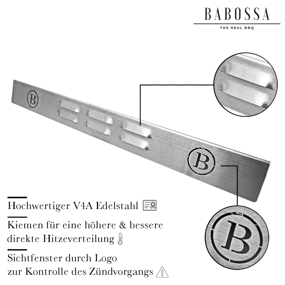 BABOSSA Flammschutzblech, Weber Genesis Gold C!, Grillzubehör, Detailansicht 2