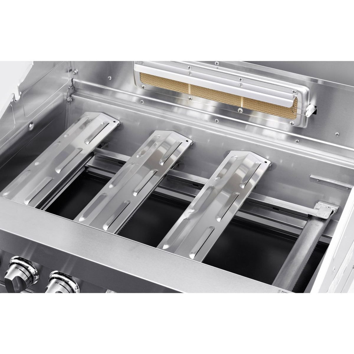 Grandhall Elite G4 Gasgrill mit Trolley, 4 Brenner + Wokbrenner, Edelstahl - Ansicht 9