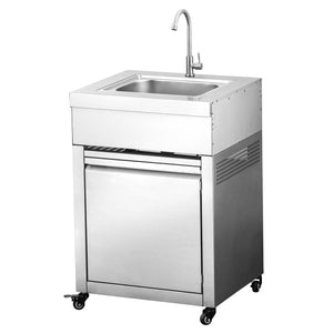Grandhall Elite G4 Spülschrank mit Spüle und Wasserhahn, Edelstahl - Ansicht 1