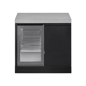 Grandhall Modulschrank für Kühlschrankmodul, Schwarz (ohne Kühlschrank) - Ansicht 1