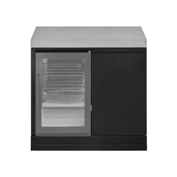 Grandhall Modulschrank für Kühlschrankmodul, Schwarz (ohne Kühlschrank) - Ansicht 1