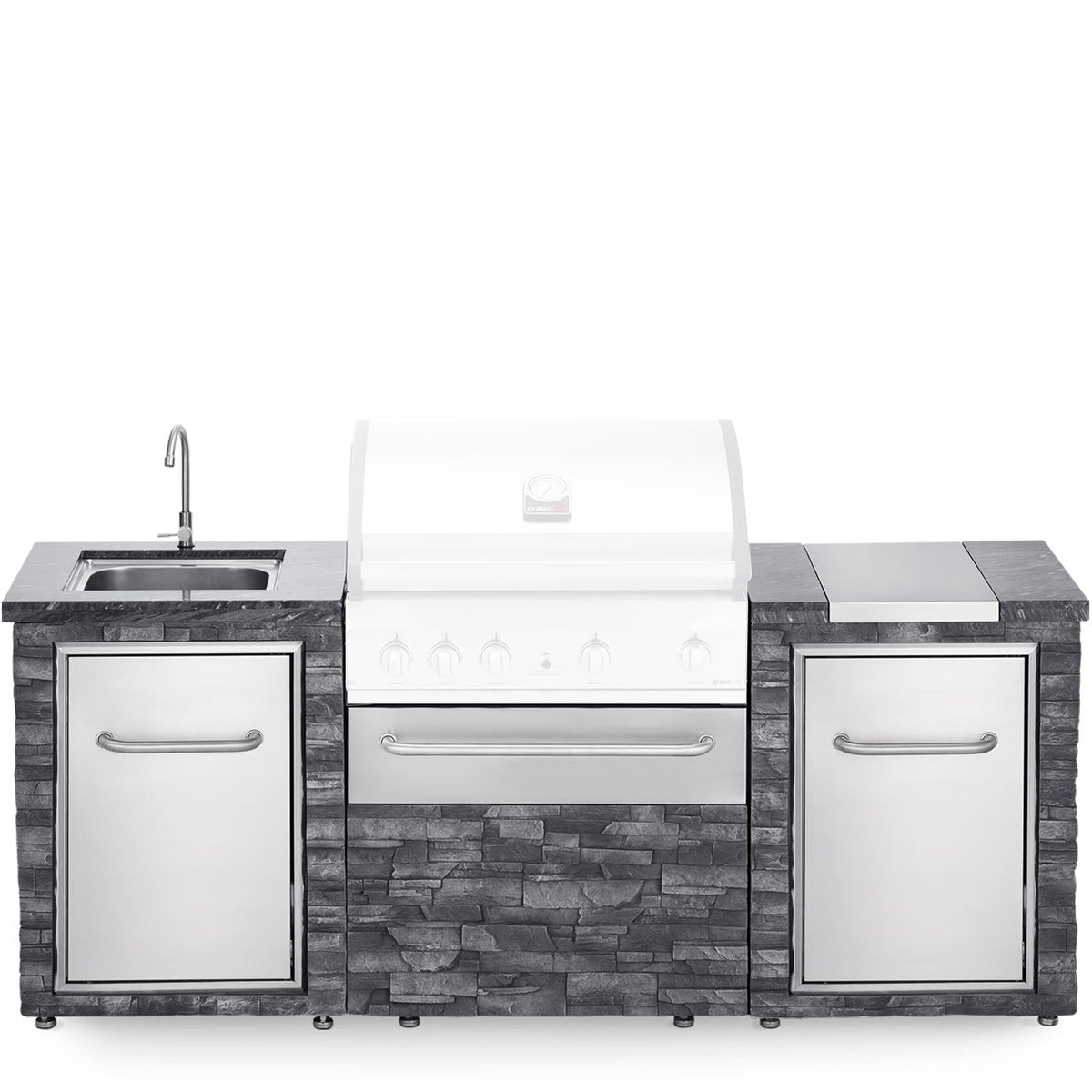 Grandhall Stone Island Outdoorküche für Maxim & Elite Einbaugrills (ohne Grill) - Ansicht 1