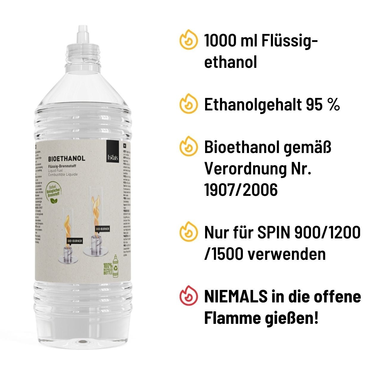 Höfats Bioethanol, 1L, Detailansicht 1