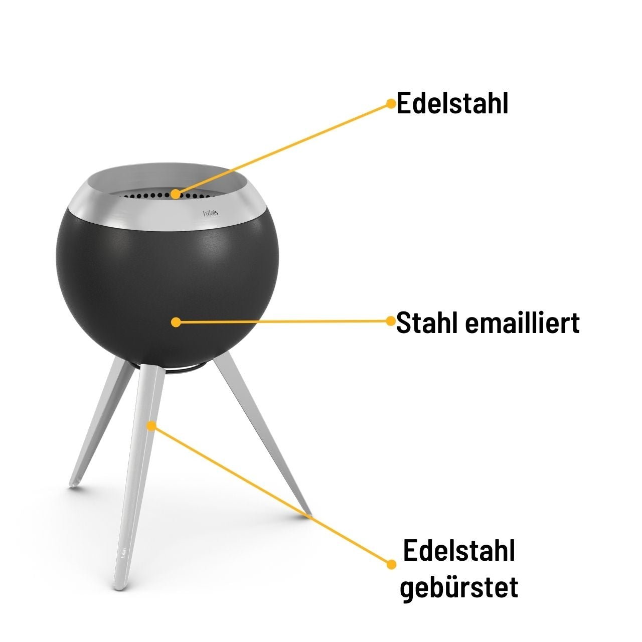 Höfats MOON 45 Feuerschale mit hohem Fuß, Detailansicht 6
