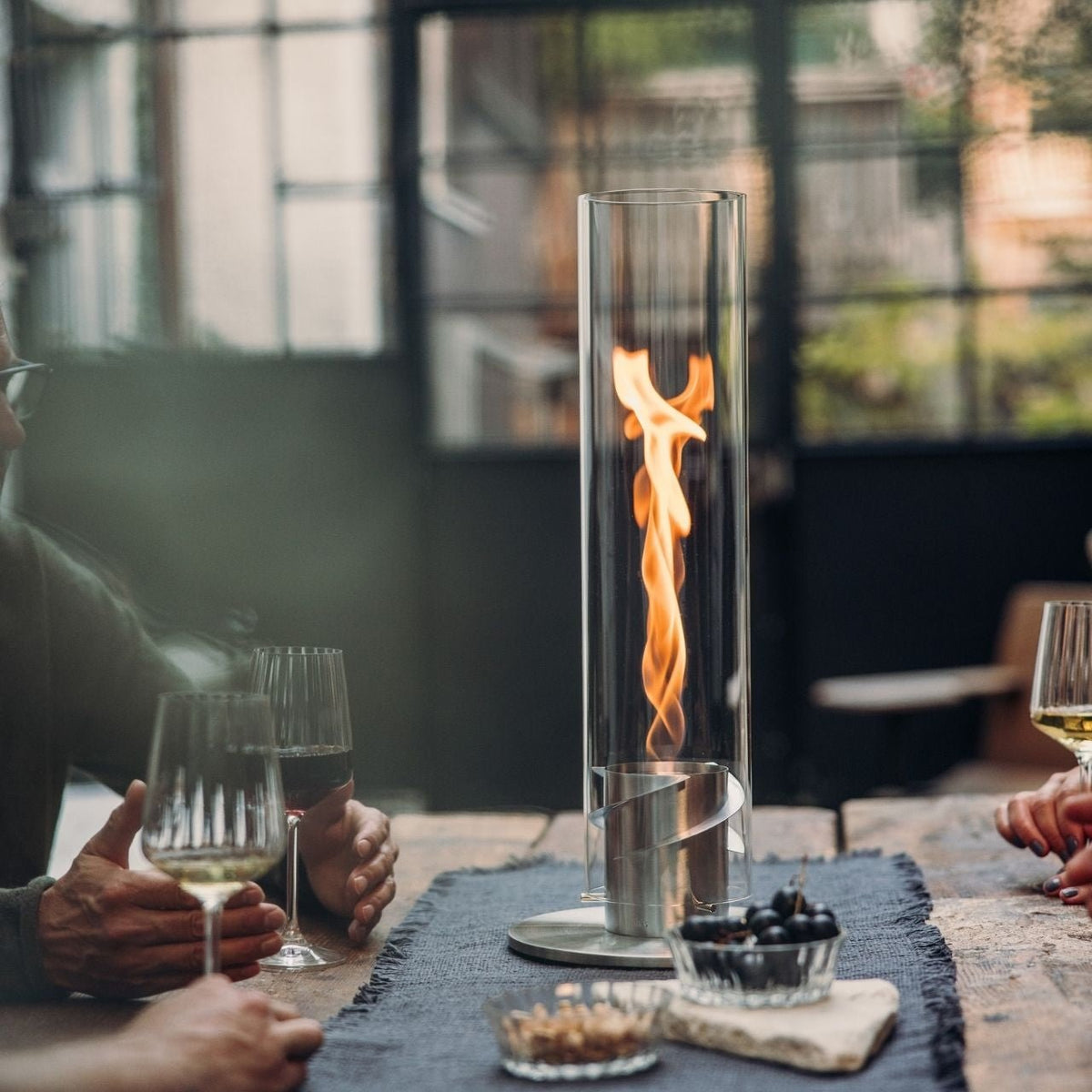 Höfats Spin 1200 Tischfeuer silber, Detailansicht 4