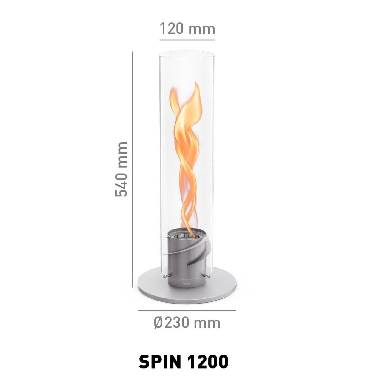 Höfats Spin 1200 Tischfeuer silber, Detailansicht 7