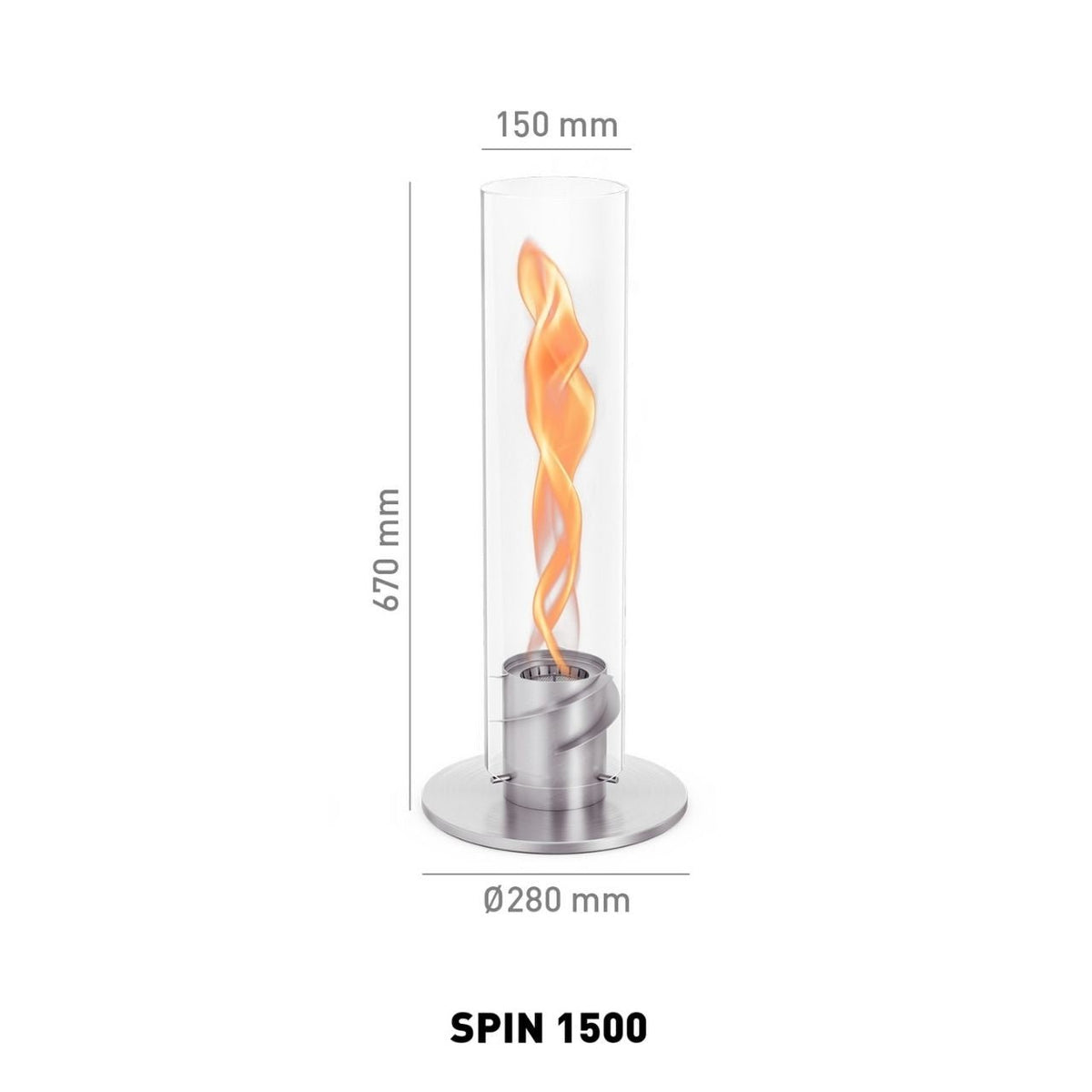 Höfats Spin 1500 Tischfeuer silber, Detailansicht 7