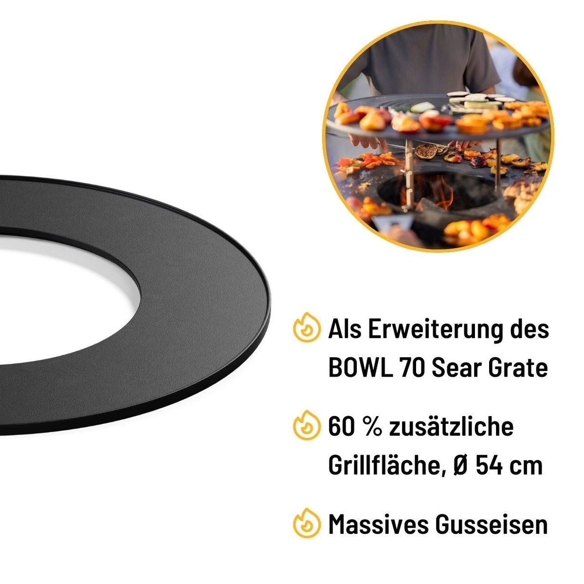 Höfats Warmhaltering, BOWL 70, Grillzubehör, Detailansicht 1