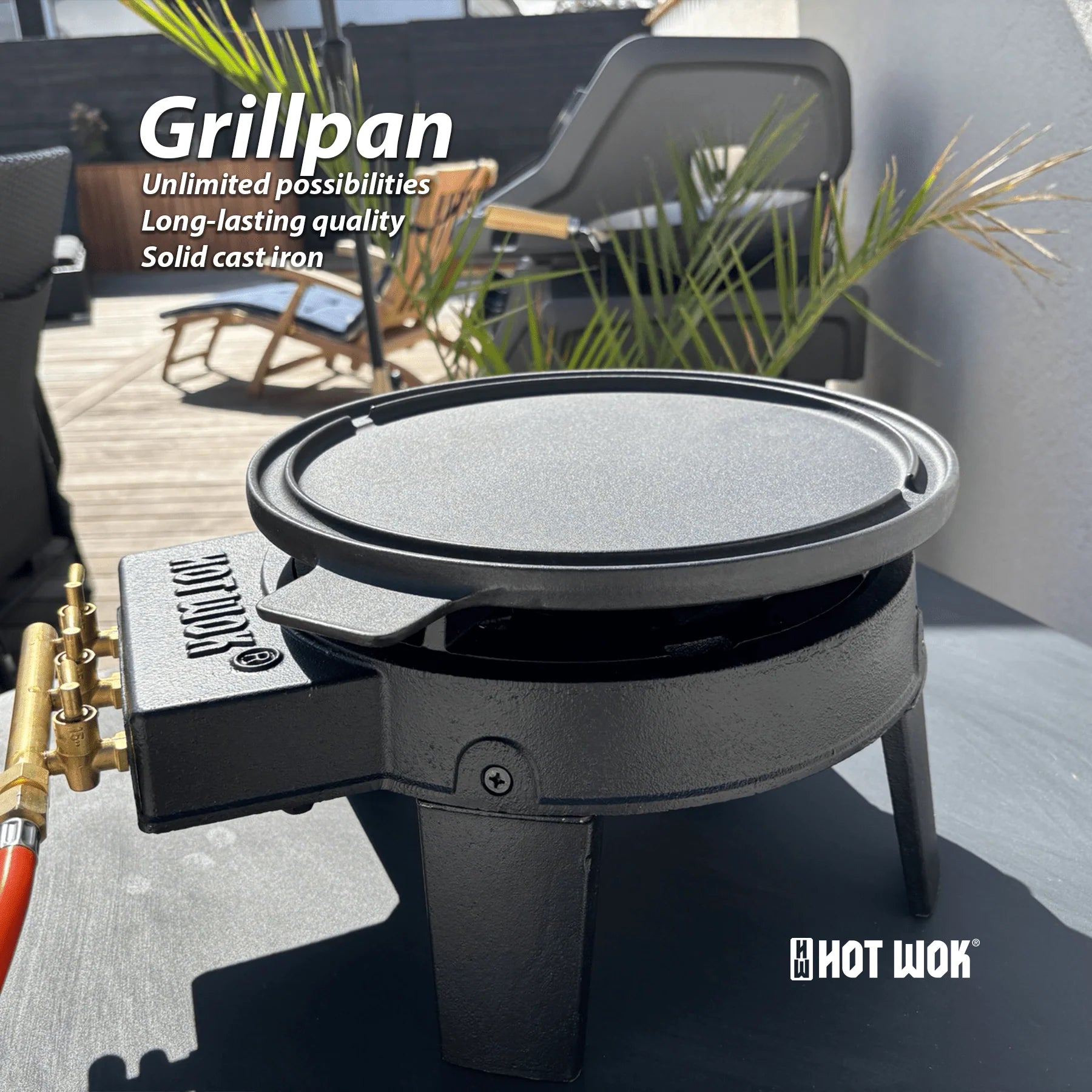 Hot Wok Gussplatte, Ø32, 5cm, Grillzubehör, Detailansicht 4