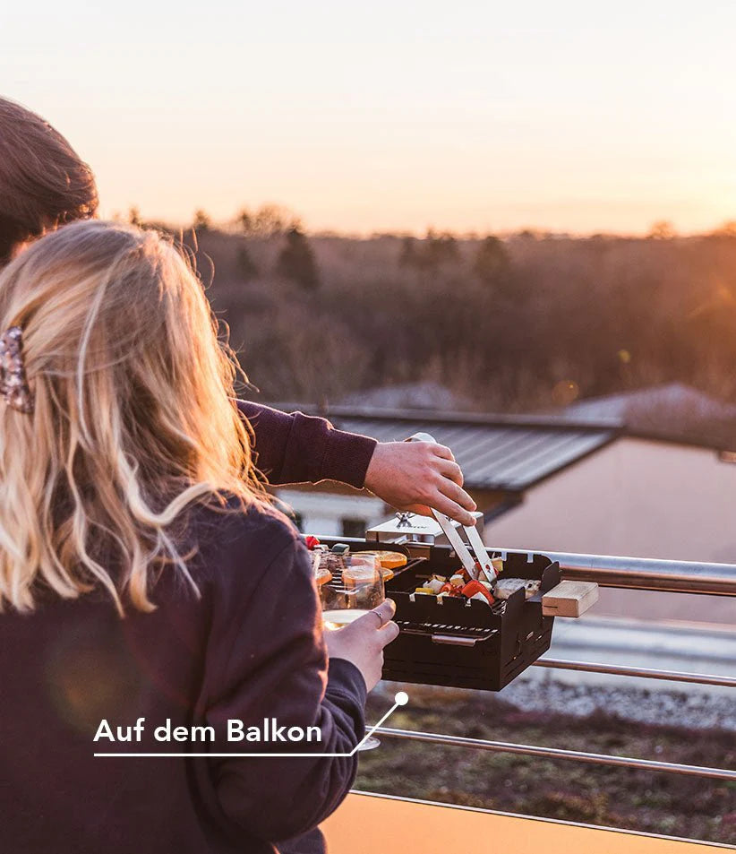Knister Grill auf dem Balkon - auch ideal für das Boot