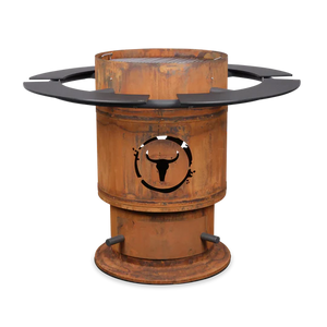 Moesta Bandit FirePlace inkl. Ablagen PaperPlank schwarz und BBQ-Disk, Feuertonne