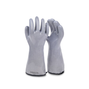 Moesta HeatPro Gloves - Grillhandschuhe aus Silikon - grau in Größe XL (10), Grillzubehör