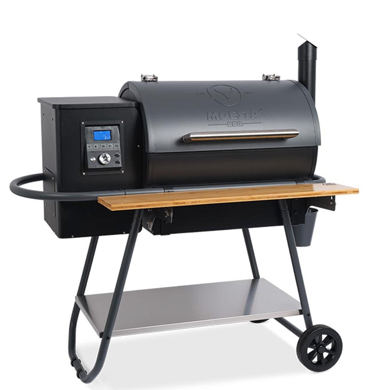 Moesta Sheriff Pelletgrill mit Ablagebrett Bambus, für 1 - 15 Personen