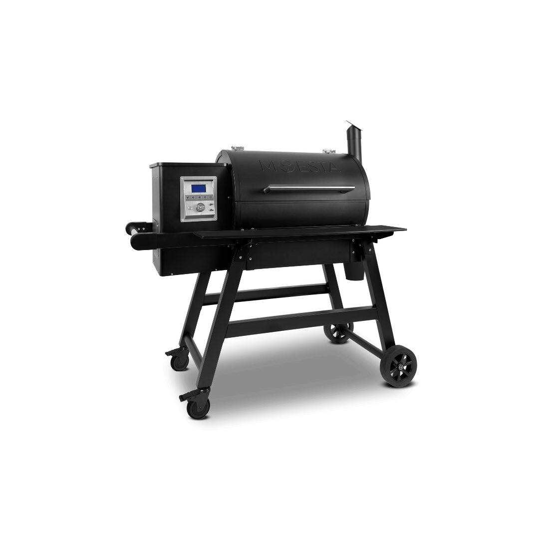 Moesta Sheriff Pelletgrill 2.0 mit schwarzem Ablagebrett| Neuestes Modell, Detailansicht 1