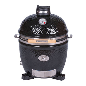 Monolith Junior Pro 2.0, Schwarz ohne Gestell, Grillrost aus Edelstahl, für 1 - 3 Personen