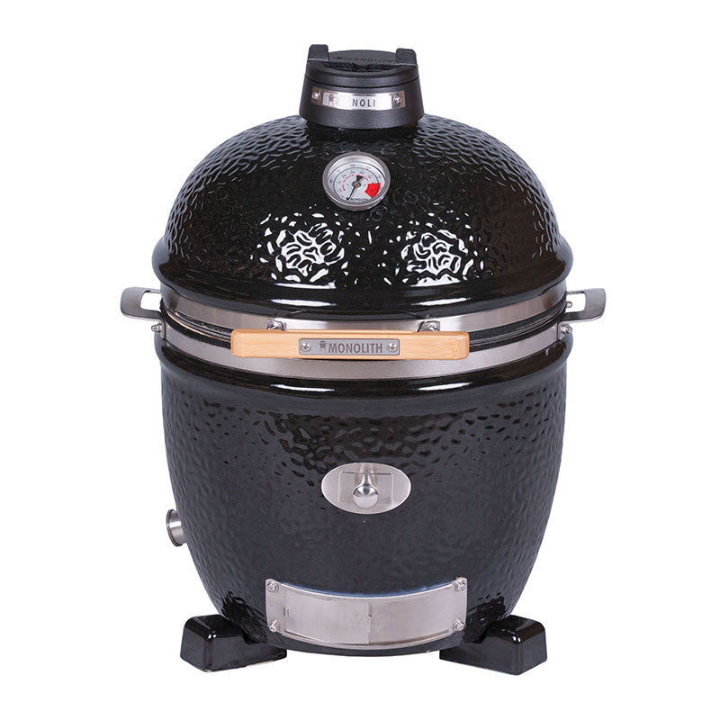 Monolith Junior Pro 2.0, Schwarz ohne Gestell, Grillrost aus Edelstahl, für 1 - 3 Personen