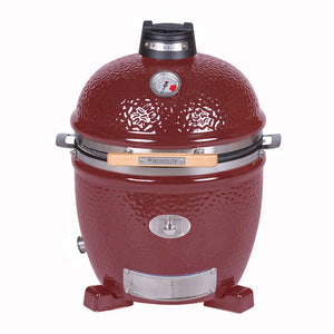Monolith Junior Pro 2.0, Rot ohne Gestell, Grillrost aus Edelstahl, für 1 - 3 Personen