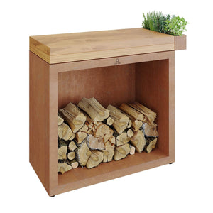 OFYR Butcher Block Storage 90 Corten Teakholz