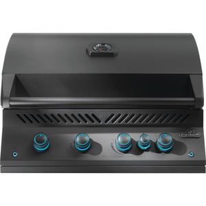 Napoleon 700-Series 32", Mattschwarz, Einbaugrill, inkl. Drehspieß, Grillrost aus Edelstahl, für 1 - 12 Personen