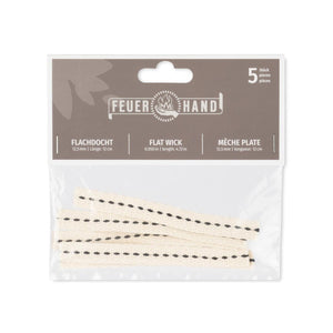 Feuerhand Flachdocht 12, 5 mm x 12 cm, 5 Stk., Campingzubehör