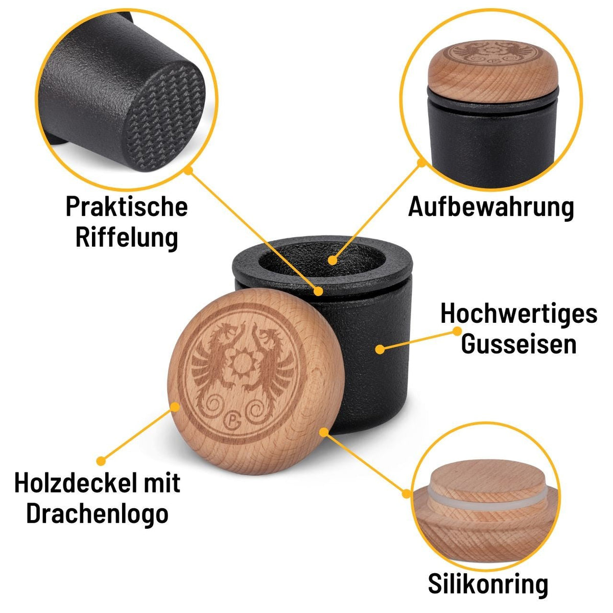 Petromax Handmörser aus Gusseisen USPs