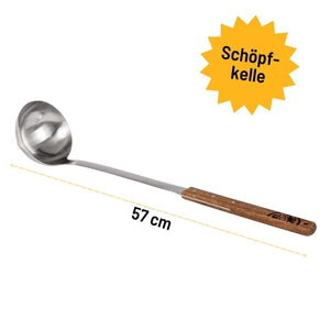 Petromax Schöpfkelle mit Walnussholzgriff, 50 cm, Grillzubehör