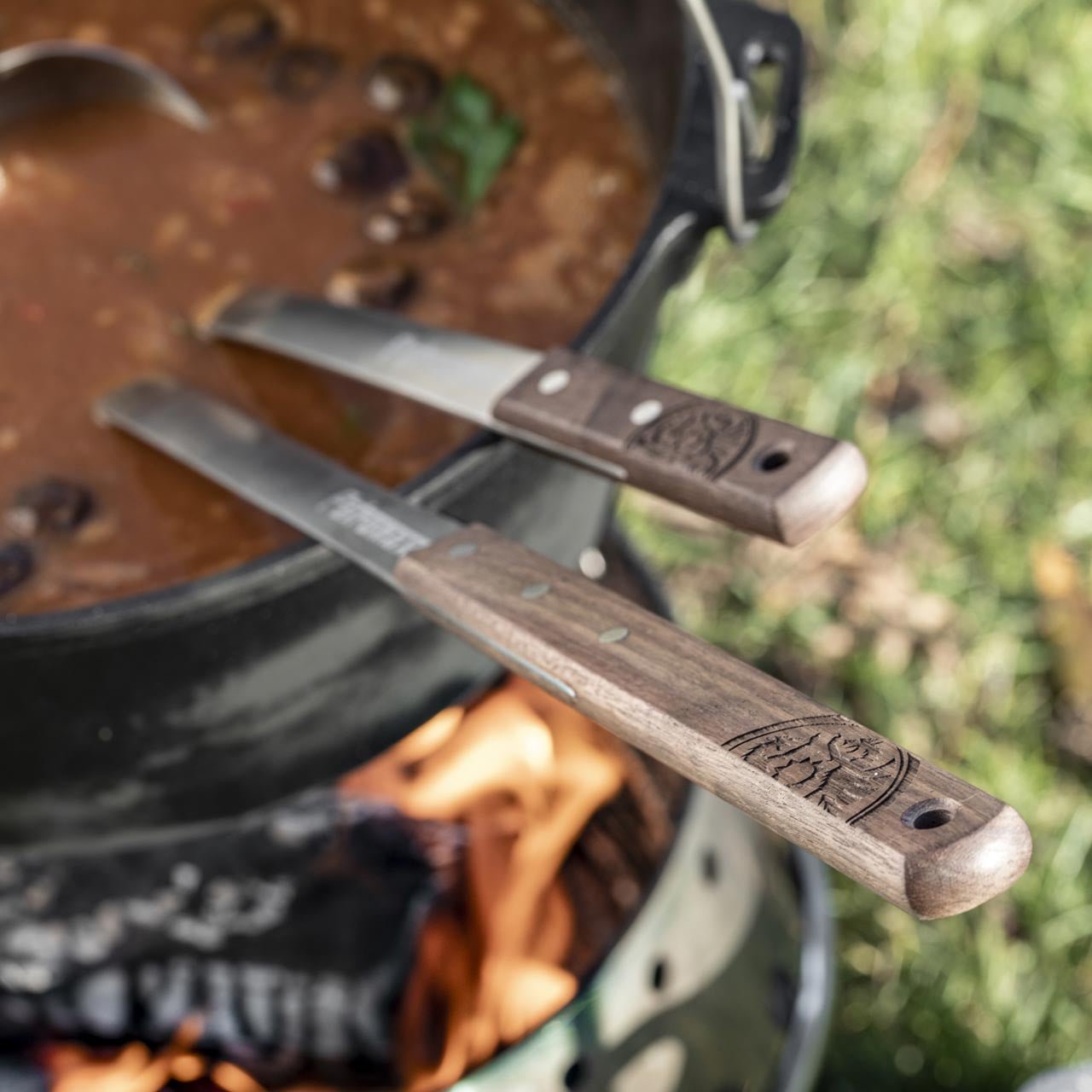 Petromax Schöpfkelle mit Walnussholzgriff, 50 cm, Grillzubehör, Detailansicht 3