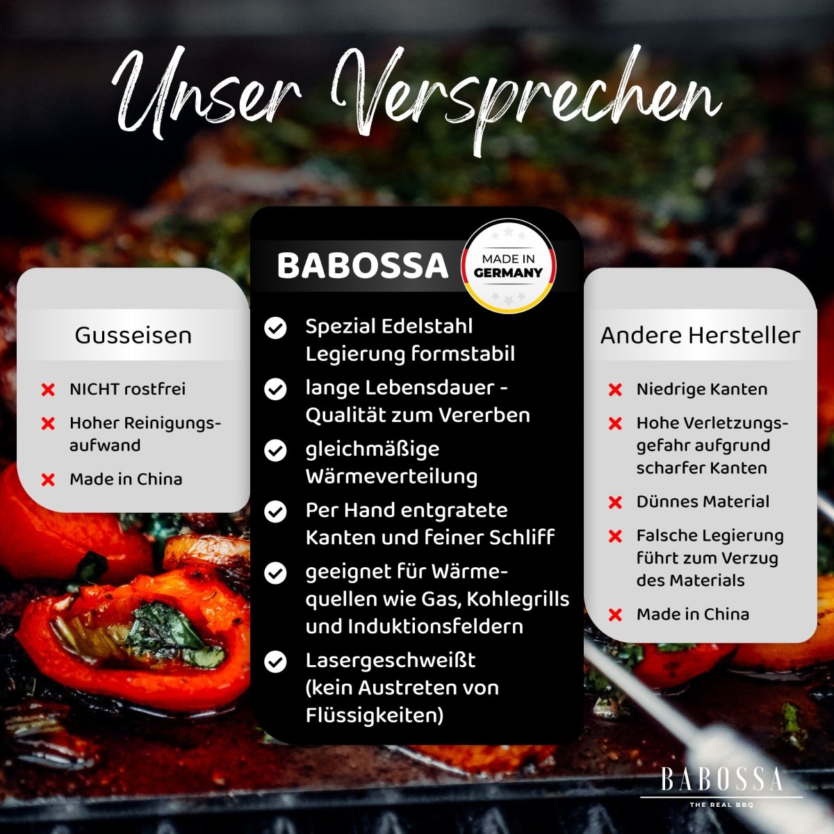 BABOSSA Plancha 2.0, Universal Large, Grillzubehör, Detailansicht 4