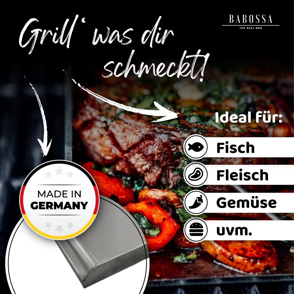 BABOSSA Plancha 2.0, Universal Large, Grillzubehör, Detailansicht 1