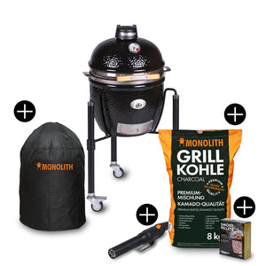 Monolith Starterset JUNIOR 2.0, Grillrost aus Edelstahl, für 1 - 5 Personen