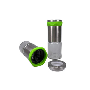 ['Vyrtse] Premium Chili Mühle Glas & Edelstahl – Zylinderform, Lebensmittel