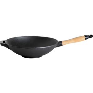 ALL'GRILL ALL’GRILL Wok mit Holzgriff, Gusseisen Ø30cm, Grillzubehör