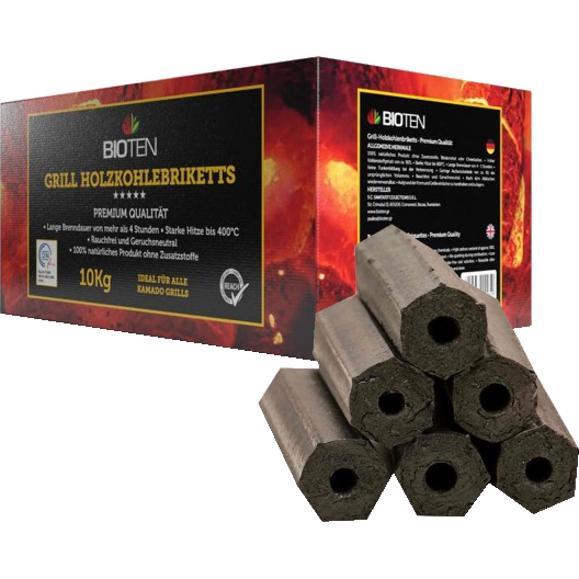 Bioten Holzkohlebriketts, 10kg