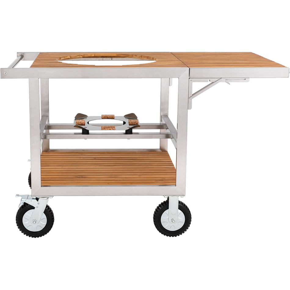 Monolith Buggy aus Edelstahl & Teak, Classic, Grillzubehör