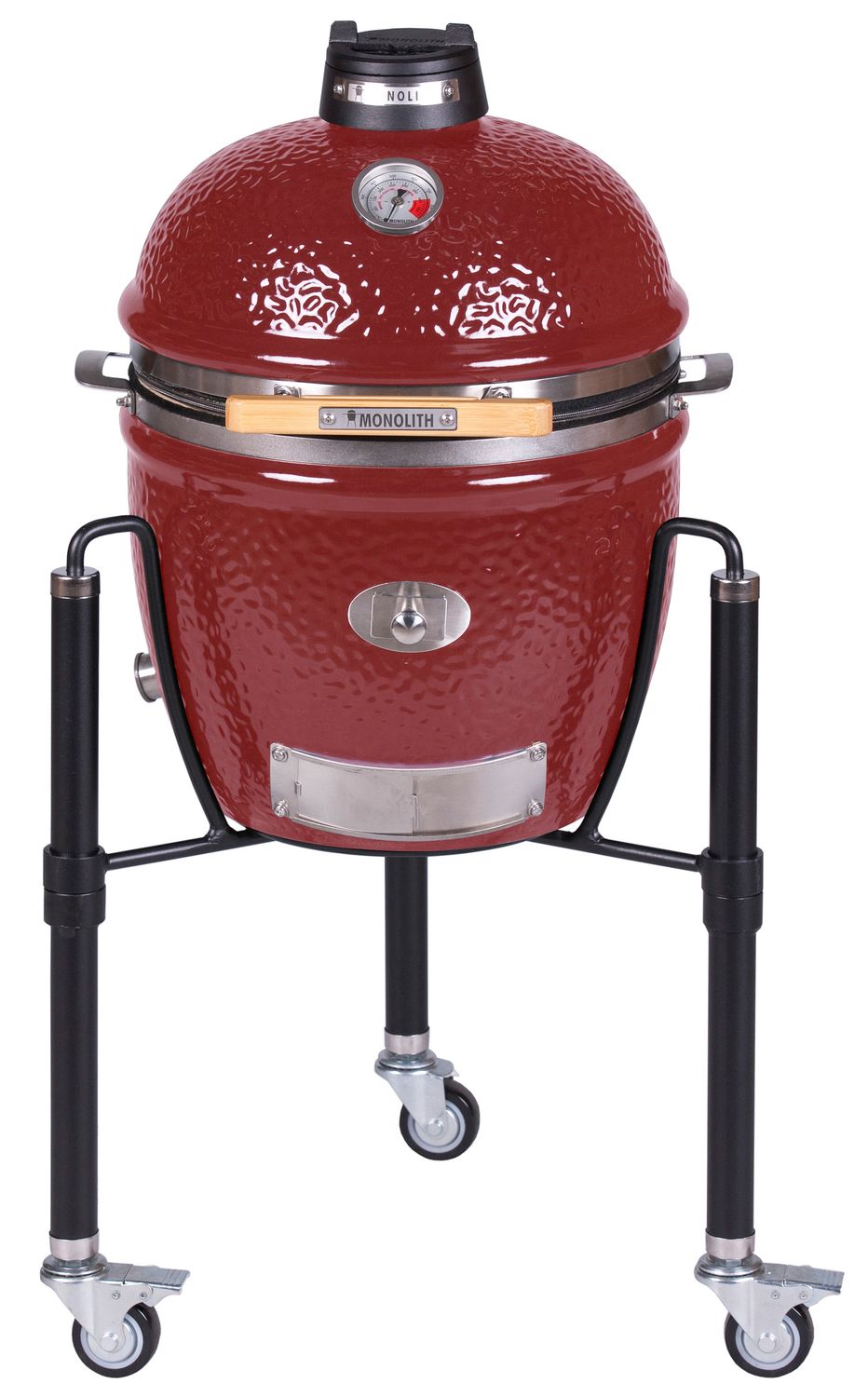 Monolith Junior Pro 2.0, Rot, Grillrost aus Edelstahl, für 1 - 8 Personen
