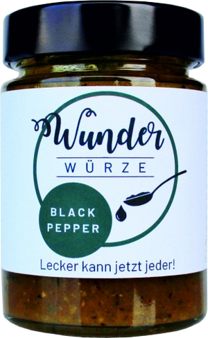 Eatventure Wunderwürze, Black Pepper, 165g Glas, Marinaden