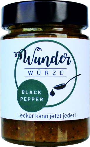 Eatventure Wunderwürze, Black Pepper, 165g Glas, Marinaden