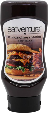 Eatventure BBQ Sauce, Rindschweinhuhn 315ml, Grillsauce