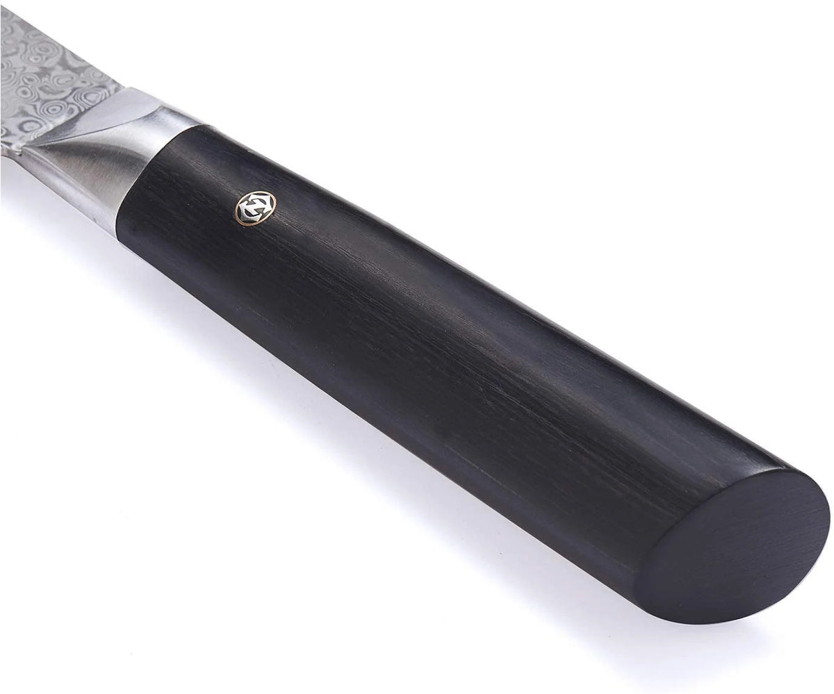 Zayiko Damast Chefmesser, "Black"-Serie, Messer, Detailansicht 1