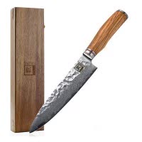Zayiko Damast Chefmesser, "Olive"-Serie, Messer