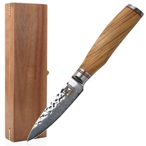 Zayiko Damast Officemesser, "Olive"-Serie, Messer