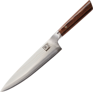 Zayiko Damast Chefmesser, "Kasshoku"-Serie, Messer, Detailansicht 1