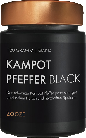 Zooze Kampot Pfeffer Schwarz, 100g, Gewürz